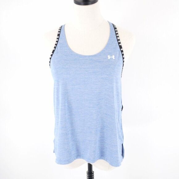 Under Armour Blue Tank Top Small Heatgear Activewear Loose - Picture 1 of 8